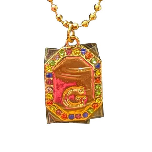 Guess Gold-Tone Rainbow Pride Layered Necklace - Gold Rainbow Set of Necklaces - Picture 3 of 5